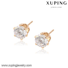 91991 Promotional fashion crystal jewelry gold plated women fancy stud earrings